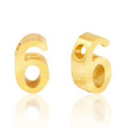 Stainless steel beads number 6 Gold