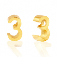 Stainless steel beads number 3 Gold