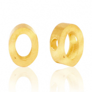 Stainless steel beads letter O Gold