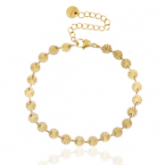 Stainless steel bracelets belcher chain Gold