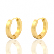 Stainless steel earrings creole 16mm Gold