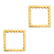 Stainless steel charms/connector square Gold