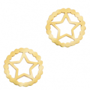 Stainless steel charms/connector star Gold