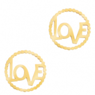 Stainless steel charms/connector "LOVE" Gold