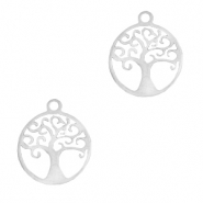 Stainless steel charms tree of life Silver
