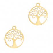Stainless steel charms tree of life Gold