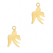 Stainless steel charms swallow Gold