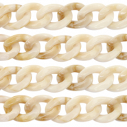 Acrylic chain 22mm Beige