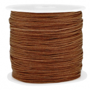 Macramé bead cord 0.8mm Pecan Brown