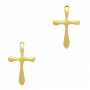 Stainless steel charms cross Gold