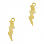 Stainless steel charms lightning Gold