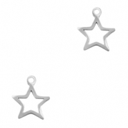Stainless steel charms star Silver