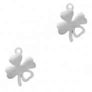 Stainless steel charms clover Silver