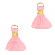 Tassels 1.5cm Gold-Pink