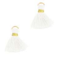 Tassels 1.5cm Gold-White