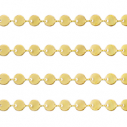 Stainless steel belcher chain coin Gold