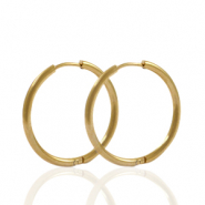 Stainless steel earrings creole 24mm Gold