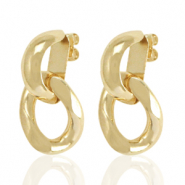 Brass TQ metal earpin Gold