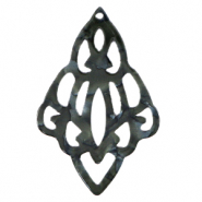 Resin pendants baroque diamond Black