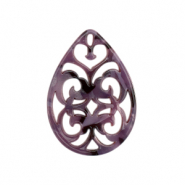 Resin pendants baroque drop Purple