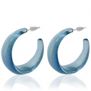 Trendy earrings Creole Jeans Blue