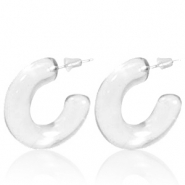 Trendy earrings Creole Transparent