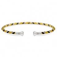 C.U.S&reg; jewellery bangle bracelet Yellow-Black-Silver
