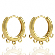 Brass TQ metal earrings creole Gold