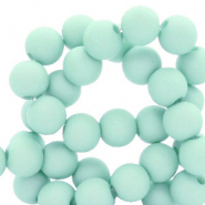 6 mm acrylic beads matt Soft Turquoise Blue