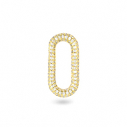 Zirconia oval connector Gold