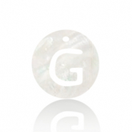 Shell pendants specials letter G White (natural colour)