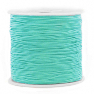 Macram&eacute; bead cord 0.8mm Dark Turquoise Blue