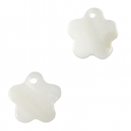 Shell pendants specials flower White (natural colour)