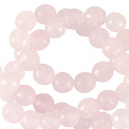 Natural stone beads Milky Quartz 4mm faceted polished Sweet Rose