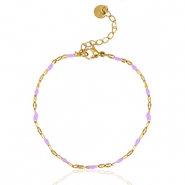 Stainless steel bracelets Lilac-Gold