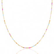 Stainless steel necklaces Neon Multicolour-Gold