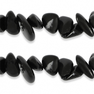 Chips stone beads Obsidian Black Anthracite Marble