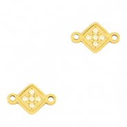Stainless steel charms connector rhombus Gold