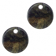 Resin pendants glitter 12mm Multicolor Galaxy
