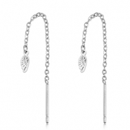 Stainless steel earrings wings Silver