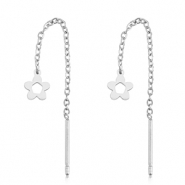 Stainless steel earrings flower Silver