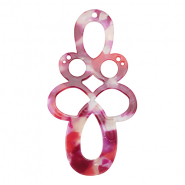 Resin pendants baroque Multicolor Pink