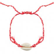 Ready-made Bracelets Cowrie Red-Pink