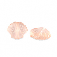 Acrylic beads shell Transparent Salmon Pink