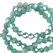Top faceted beads bicone 4mm Larchmere Green