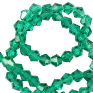 Top faceted beads bicone 3mm Eden Green
