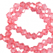 Top faceted beads bicone 3mm Peonia Pink