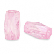 Top faceted beads tube Azalea Pink