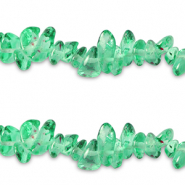 Glass beads chipstone Transparent-Nile Green