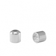 DQ European metal end caps &Oslash;3.2mm Antique Silver (nickel free)